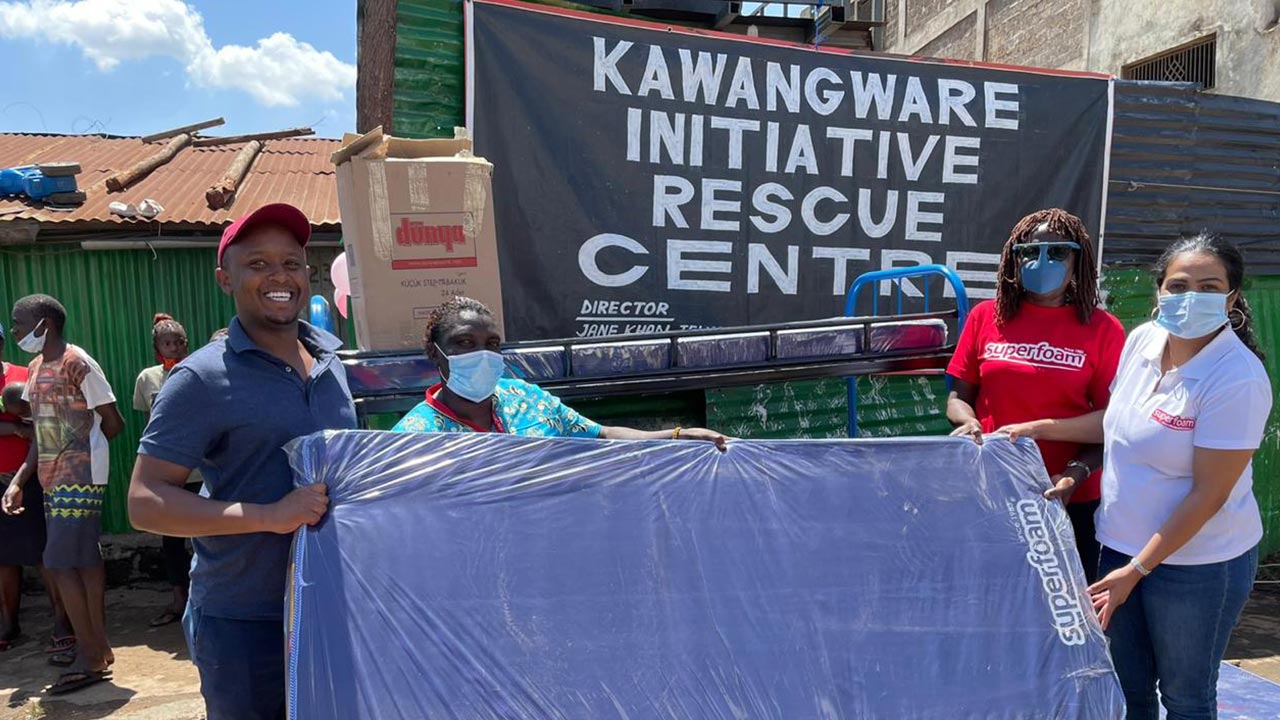 Superfoam Ltd Donates Mattresses to Kawangware Initiative Rescue Centre Towards Spreading Happiness During This Festive Season