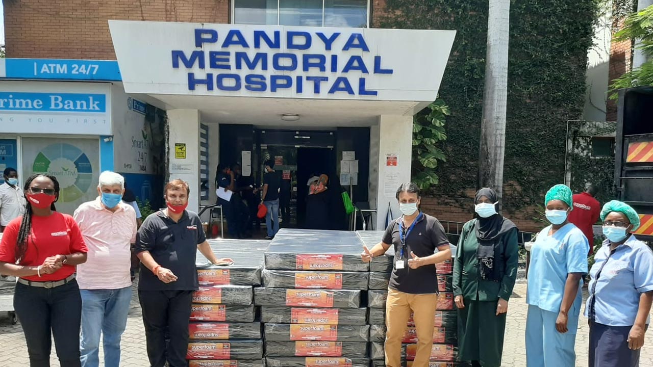 Superfoam Ltd Donates Hospital Mattresses To Pandya Memorial Hospital Mombasa