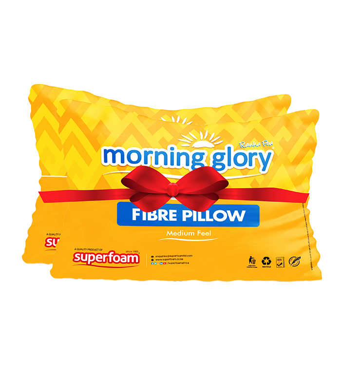 Morning Glory Fibre Pillow 2 Pack